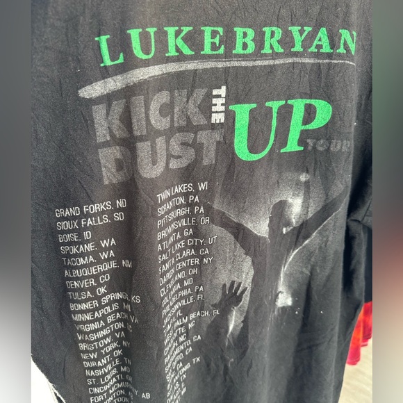 Luke Bryan Black Graphic T-Shirt - Picture 2 of 3